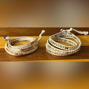 Set of 2 Beaded Wrap Bracelets
